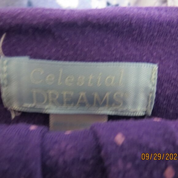 3 X Celestial Dreams Purple 2 Piece Capri Pajama set - Picture 3 of 8
